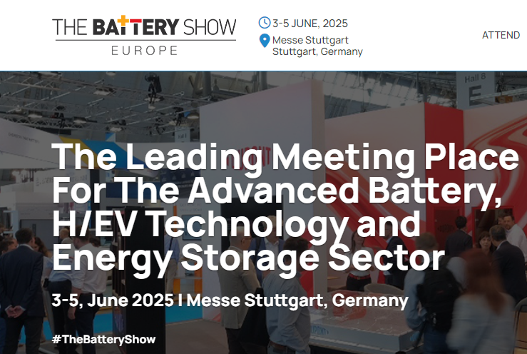 The Battery Show Europe – 3-5 juin – Stuttgart (Allemagne)